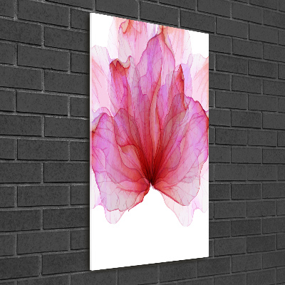 Wall art on glass Pink flower