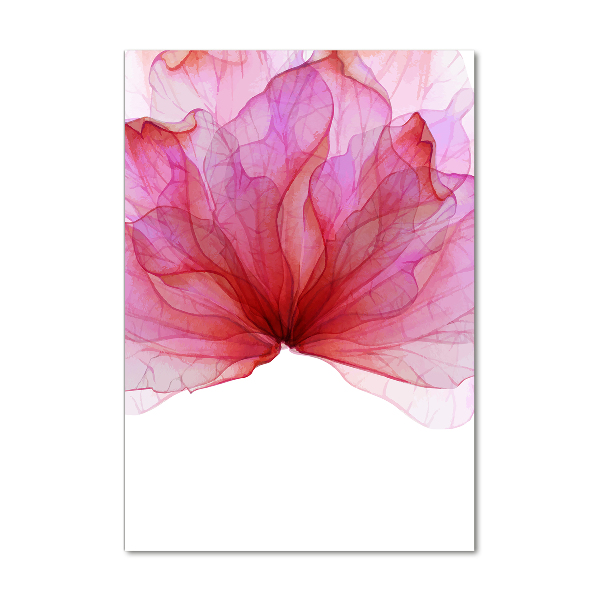 Wall art on glass Pink flower