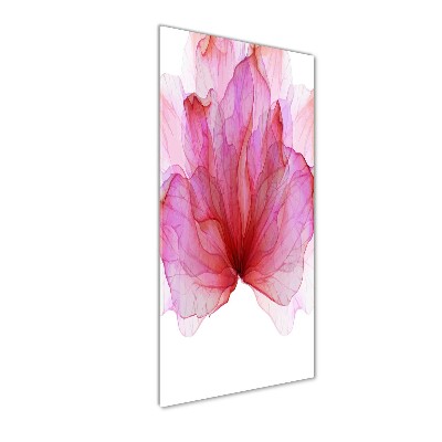 Wall art on glass Pink flower