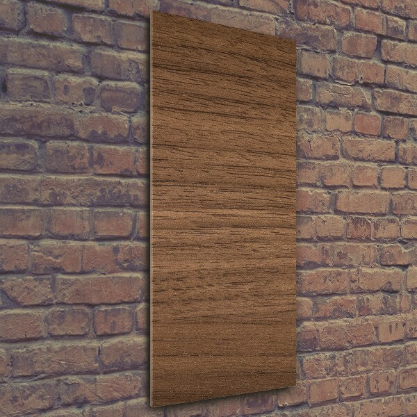 Printed glass wall art Wooden background