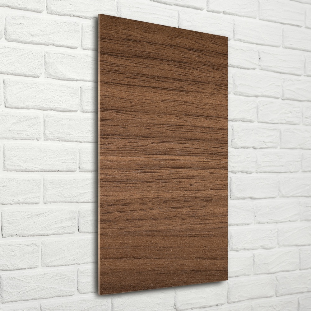 Printed glass wall art Wooden background