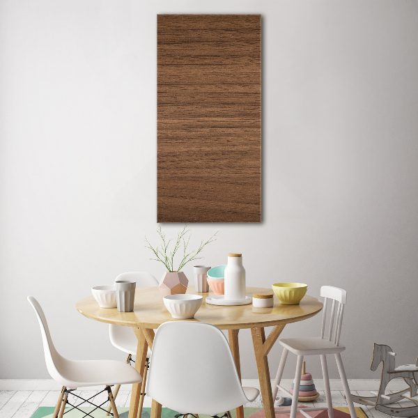 Printed glass wall art Wooden background