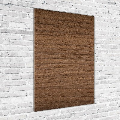 Printed glass wall art Wooden background