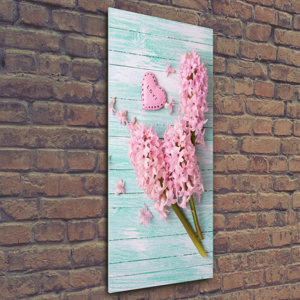 Wall art on glass Lilac flowers