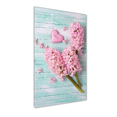 Wall art on glass Lilac flowers