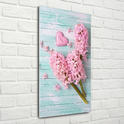 Wall art on glass Lilac flowers