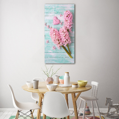 Wall art on glass Lilac flowers