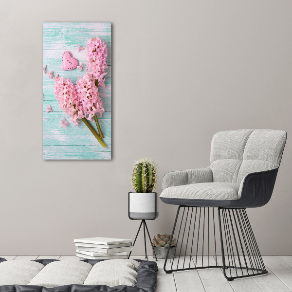 Wall art on glass Lilac flowers