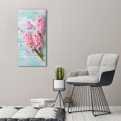 Wall art on glass Lilac flowers