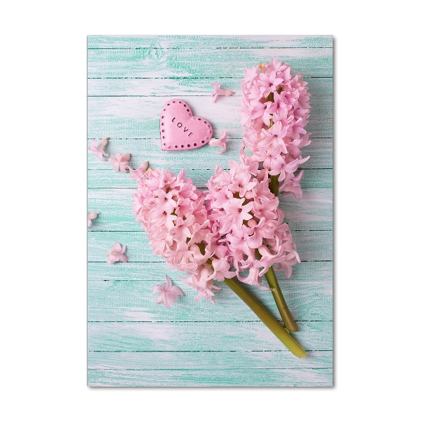 Wall art on glass Lilac flowers