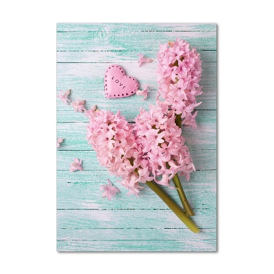 Wall art on glass Lilac flowers