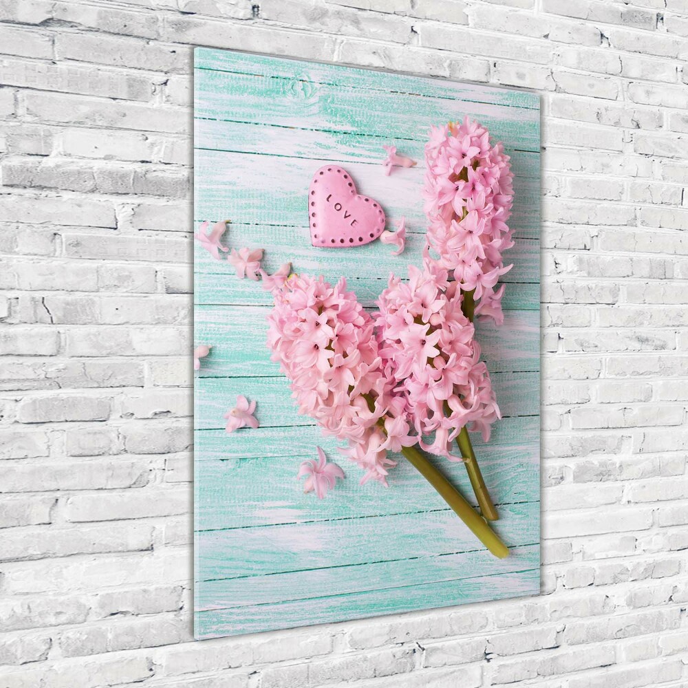 Wall art on glass Lilac flowers