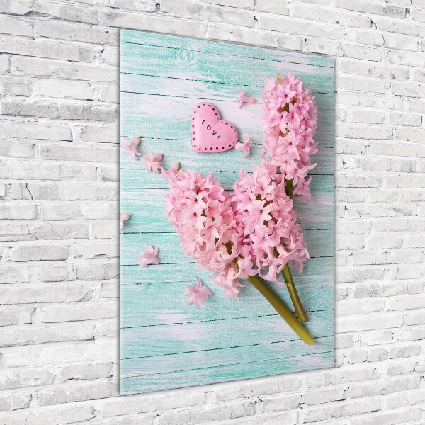 Wall art on glass Lilac flowers