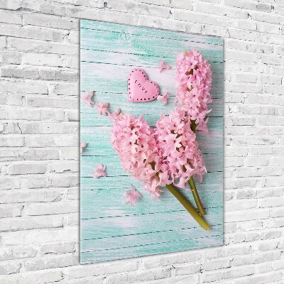 Wall art on glass Lilac flowers