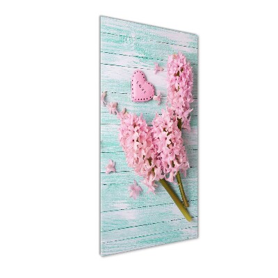 Wall art on glass Lilac flowers