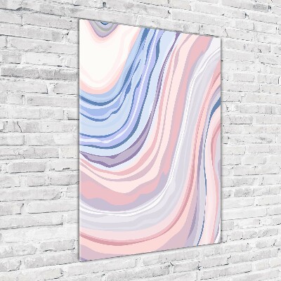 Glass picture wall art Wave abstraction