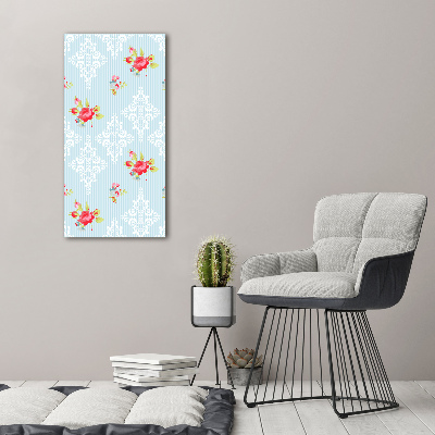 Wall art on glass Roses