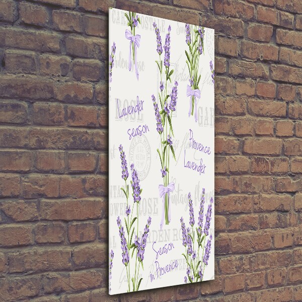 Wall art on glass Lavender