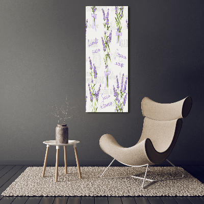 Wall art on glass Lavender