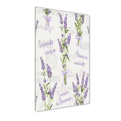 Wall art on glass Lavender