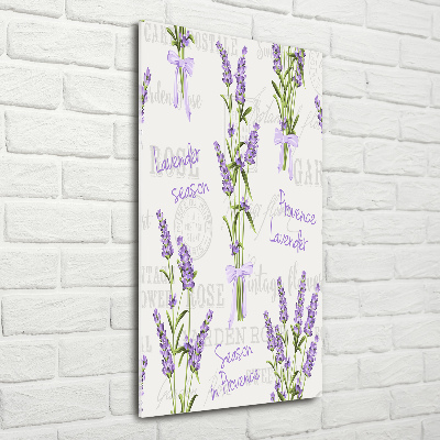 Wall art on glass Lavender