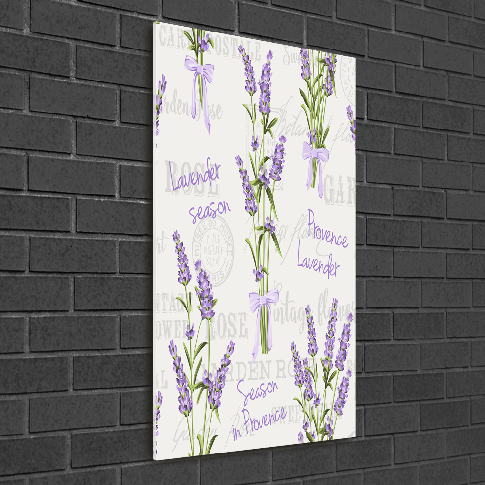 Wall art on glass Lavender