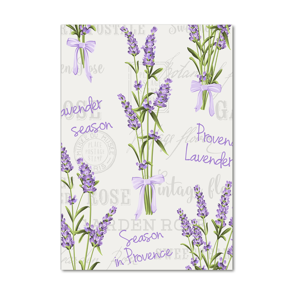 Wall art on glass Lavender