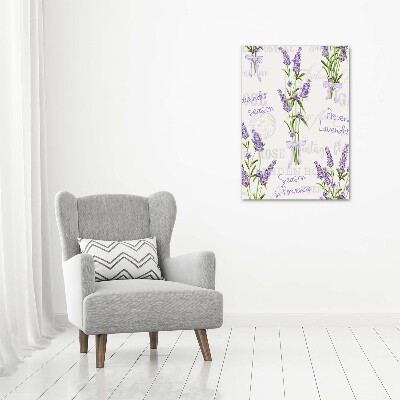 Wall art on glass Lavender