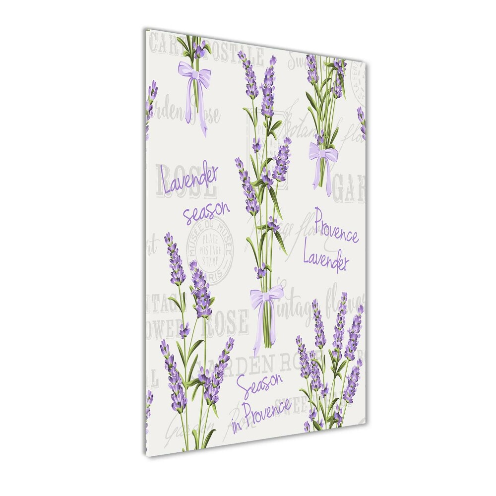 Wall art on glass Lavender