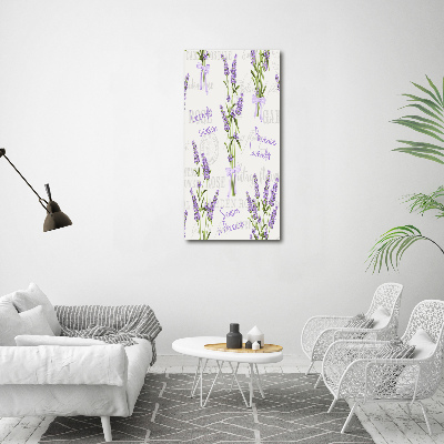 Wall art on glass Lavender