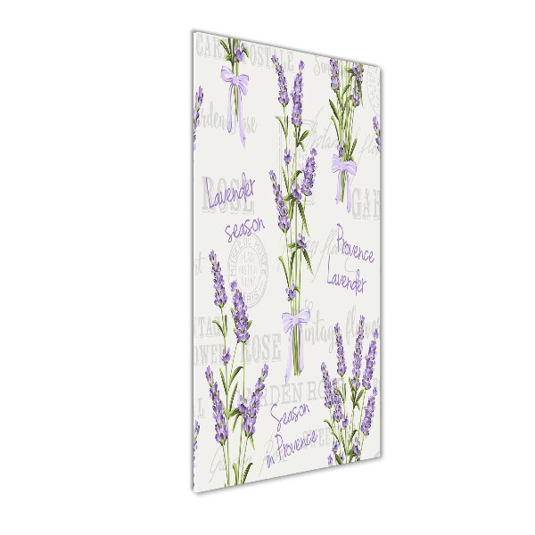 Wall art on glass Lavender