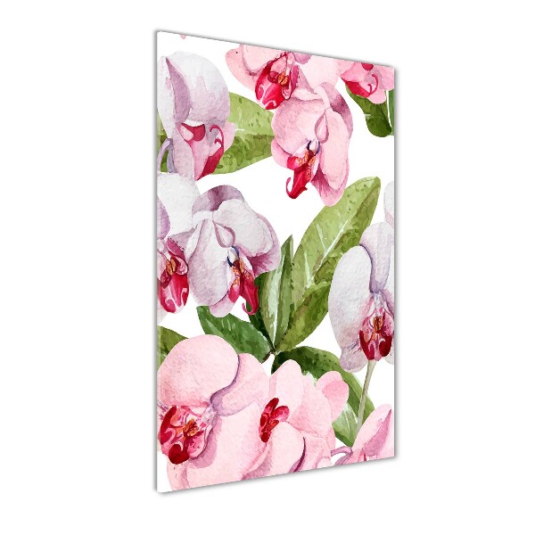 Wall art on glass Orchid