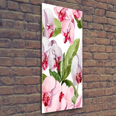 Wall art on glass Orchid