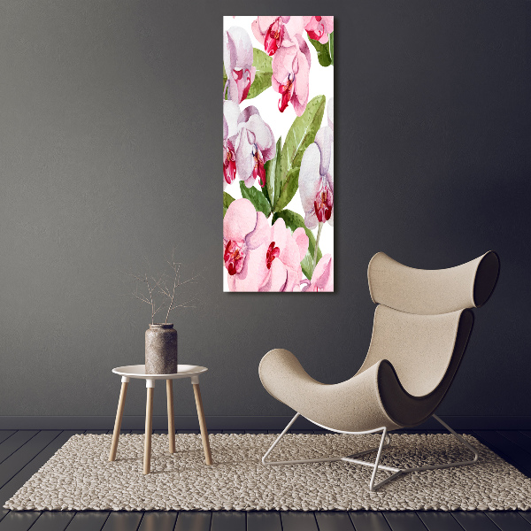 Wall art on glass Orchid