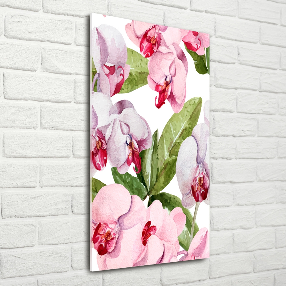 Wall art on glass Orchid