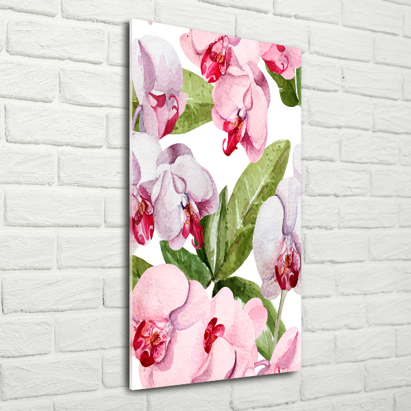 Wall art on glass Orchid