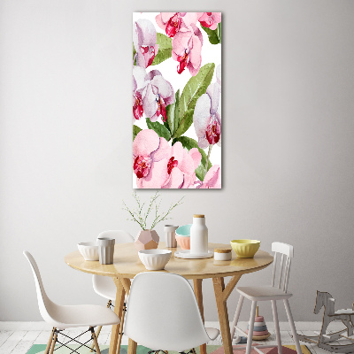 Wall art on glass Orchid