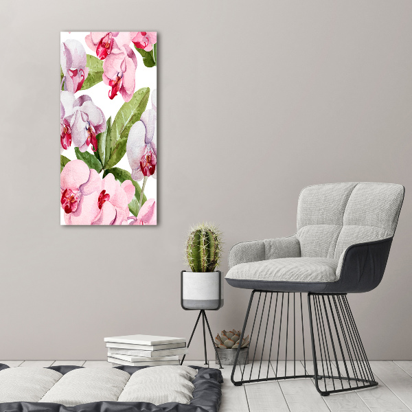 Wall art on glass Orchid