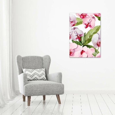 Wall art on glass Orchid