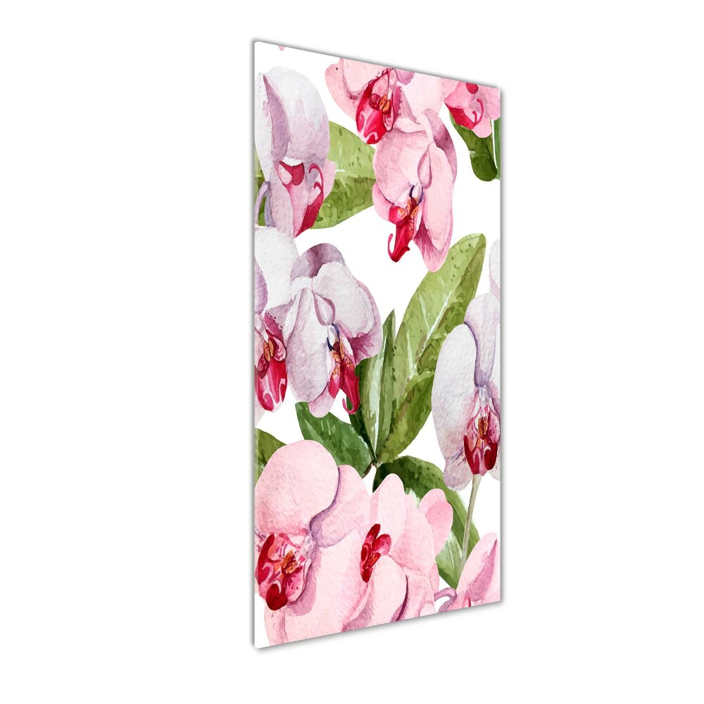 Wall art on glass Orchid