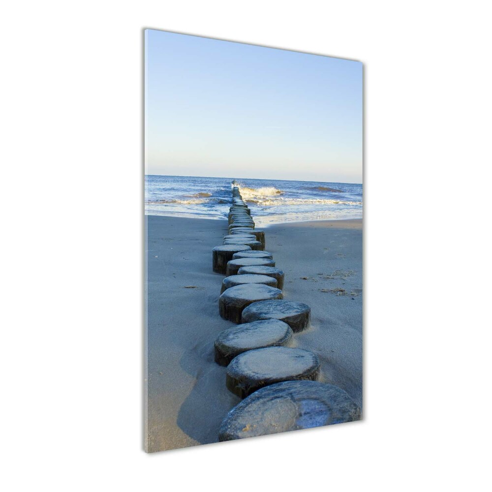 Glass art picture Breakwater