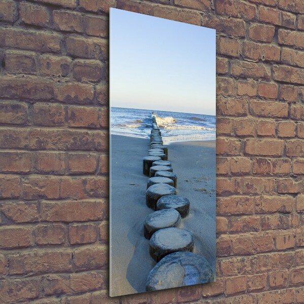 Glass art picture Breakwater