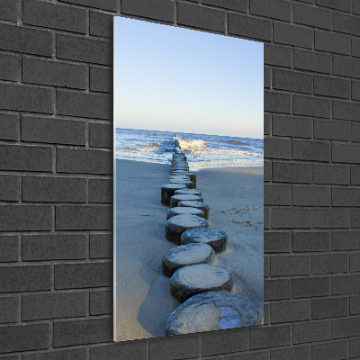 Glass art picture Breakwater