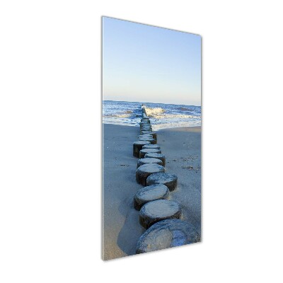 Glass art picture Breakwater