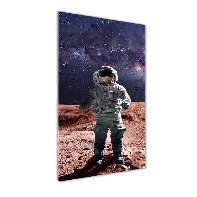 Printed glass wall art Astronaut