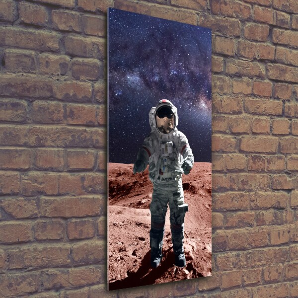 Printed glass wall art Astronaut