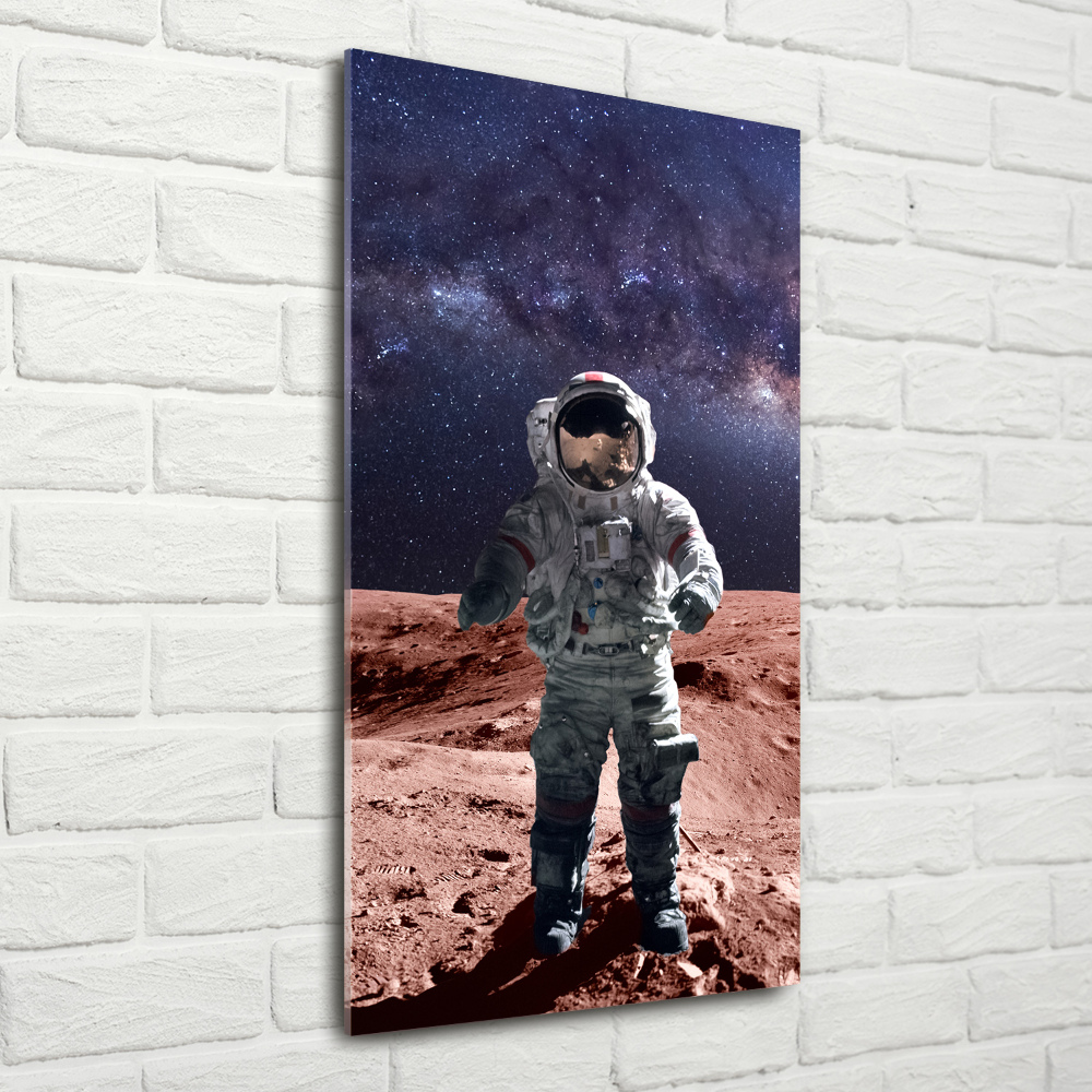 Printed glass wall art Astronaut