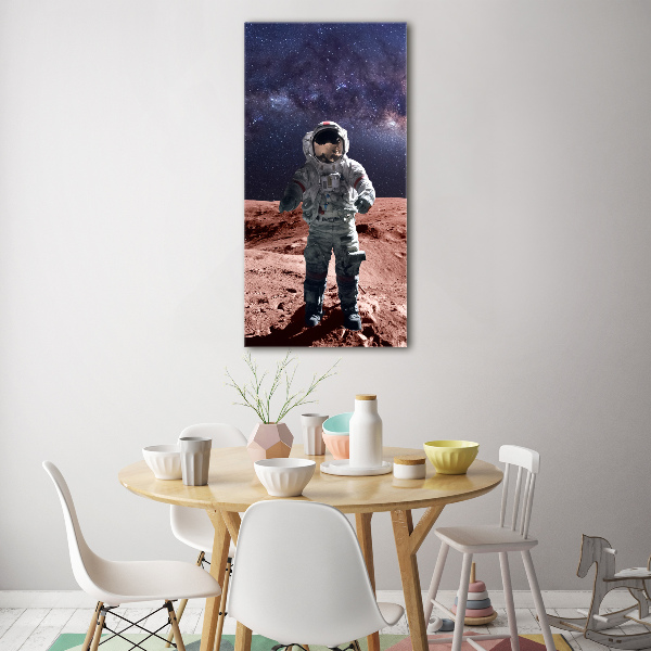 Printed glass wall art Astronaut