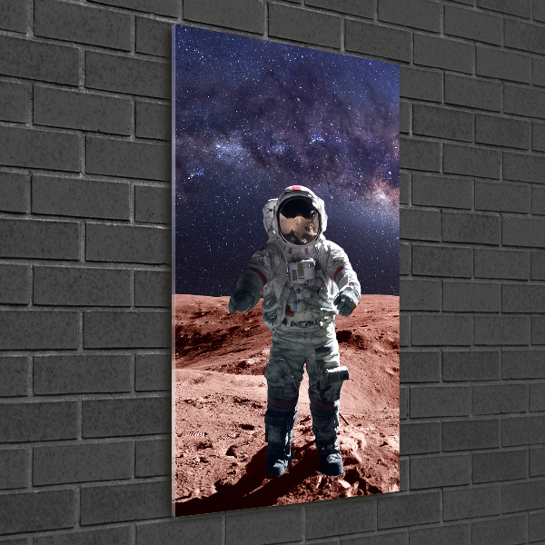 Printed glass wall art Astronaut