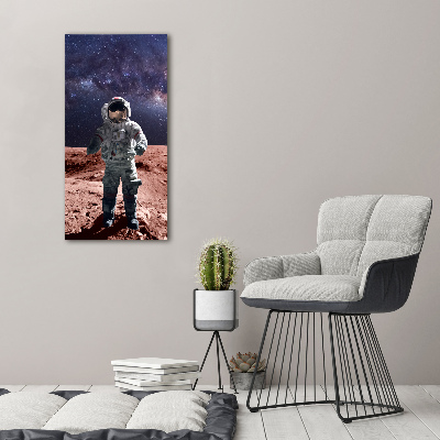 Printed glass wall art Astronaut